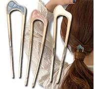 Épingles à chignon décoratives françaises dorées, lot de 3