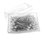 Épingles à coudre 100 pièces aiguilles peler 38mm tête sphérique en verre punaises droite Quilting(B)
