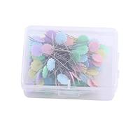 Épingles à coudre, 100pcs bricolage pinces à tête, outil de couture piqué, épingles tête positionné en patchwork fournitures de couture pour couturier(Fleur 2)