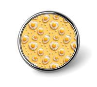 Épingles à dos en émail avec imprimé œuf au plat - Épingles mignonnes pour veste, manteau, chapeau, sacs, drôle, fantaisie, pour homme et femme