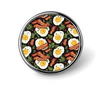 Épingles à dos en émail avec imprimé œuf au plat - Jolies épingles à boutons pour veste, manteau, chapeau, sacs, drôle et unique - Accessoire de bijoux tendance pour femme et homme