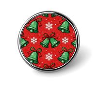 Épingles à épinglettes en forme de cloche rouge et verte de 2,5 cm pour costumes, broches amusantes pour hommes et femmes, badges vintage pour sacs, vestes, sacs à dos, chapeaux, collection de boutons