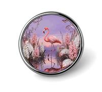 Épingles à épinglettes en jacinthe de flamant rose de 2,5 cm pour costumes, broches amusantes pour hommes et femmes, badges vintage pour sacs, vestes, sacs à dos, chapeaux, collection de boutons