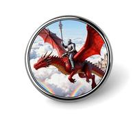 Épingles à épinglettes personnalisées de 2,5 cm avec légende du chevalier dragon pour costumes, broches amusantes pour hommes et femmes, badges vintage pour sacs, vestes, sacs à dos, chapeaux