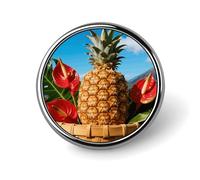 Épingles à épinglettes personnalisées en forme d'ananas tropical de 2,5 cm pour costumes, broches amusantes pour hommes et femmes, badges vintage pour sacs, vestes, sacs à dos, chapeaux, collection de