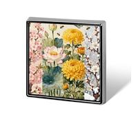 Épingles à épinglettes personnalisées en forme de fleurs quatre saisons de 2,5 cm pour costumes, broches amusantes pour hommes et femmes, badges vintage pour sacs, vestes, sacs à dos, chapeaux