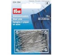 Prym Épingles en acier superfines PRYM_024284-1 0,5 x 30 mm, 15 g, Argenté