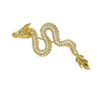 Épingles à poitrine sur le thème du zodiaque Dragon - Nouvel An chinois - Décoration de fête - Broche pour costume, manteau, bijoux ethniques, taille unique, Comme décrit