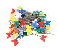 Épingles à Quilter Épingles à Coudre à Tête Plate en Forme de Papillon pour Quilting Couture Artisanat 200 Pièces Ensemble de Couleurs Mélangées avec Boîte de Rangement en