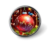 Épingles à revers en forme de boule de Noël personnalisées de 2,5 cm pour costumes, broches drôles pour hommes et femmes, insignes vintage pour sacs, vestes, sacs à dos, chapeaux, boutons, collection