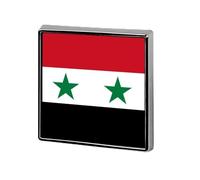 Épingles À Revers Personnalisées Avec Drapeaux Nationaux De La République Arabe Syrienne - Broche Carrée Ronde Ou En Forme De Cœur Pour Hommes Et Femmes Pour Mariage Discours Réunions Fêtes