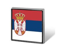 Épingles À Revers Personnalisées Avec Le Drapeau De La République De Serbie - Broche Carrée Ronde Ou En Forme De Cœur Pour Homme Et Femme Pour Mariage Discours Réunion Fête