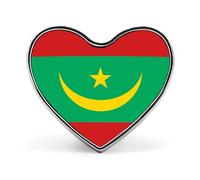 Épingles À Revers Personnalisées Avec Le Drapeau De La République Islamique De Mauritanie - Pour Homme Et Femme Fête Discours Réunion Cadeau De Couple