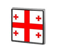 Épingles À Revers Personnalisées Avec Le Drapeau National De La Géorgie - Broche Carrée Ronde Ou En Forme De Cœur Pour Homme Et Femme Pour Mariage Discours Réunion Fête