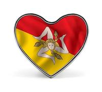 Épingles À Revers Personnalisées Avec Les Drapeaux Nationaux De L'Italie Et De La Sicile Pour Hommes Et Femmes Pour Fêtes Discours Réunions Cadeaux De Couple