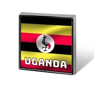 Épingles À Revers Personnalisées En Forme De Cœur Carrée Ronde Ou Carrée Avec Drapeaux Nationaux De La République D'Ouganda Pour Hommes Et Femmes Pour Mariage Discours Réunions Fêtes