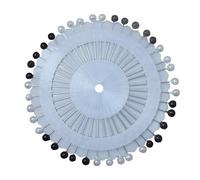 Épingles à tête de perles noires et blanches de 37 mm - Têtes rondes pour couture, écharpe, hijab et projets de couture et de matelassage pour projets de couture, loisirs créatifs, décoration florale,