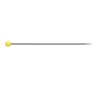 Prym Épingles tête de verre 029153, 0,60 x 43 mm, jaune, 20 g