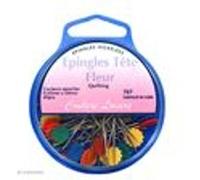 Hemline Épingles à tête fleurs 60 pcs Argent G
