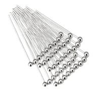 Épingles à tête sphérique longues XL en acier inoxydable pour la fabrication de bijoux, boucles d'oreilles, artisanat (calibre 70 mm x 24) Épingles à tête de 3 pouces pour la fabrication bijoux.