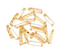 Épingles à vêtements, 30 Pièces/lot 20 25 32mm Double Broche Pince Broches De Base Vierges for Bricolage Bijoux Faisant Des Fournitures(Gold,20mm-30pcs)