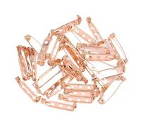 Épingles à vêtements, 30 Pièces/lot 20 25 32mm Double Broche Pince Broches De Base Vierges for Bricolage Bijoux Faisant Des Fournitures(Gold2,25mm-30pcs)