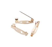 Épingles à vêtements, 50 Pièces/ensemble Broche Dos Broches Artisanat Fermoir Résultats Avec 2 Trous Étiquettes Fabrication(Champagne,15mm)