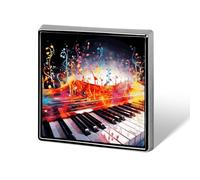 Épingles carrées colorées en métal pour clavier, note de musique, brooceh pour costumes, sacs à dos et chapeaux, accessoire de revers, Square, Aluminium, Alliage d'aluminium