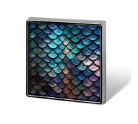 Épingles carrées en métal 3D avec motif écailles de dragon magique imprimé pour sacs à dos ou revers, épingle de Saint-Valentin, accessoire de revers, 1,8 x 1,8 cm, aluminium, alliage d'aluminium