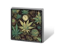 Épingles carrées en métal « A Puff In Time » - Badge carré imprimé brooceh pour sacs à dos ou revers - Épingle de Saint-Valentin - Accessoire de revers