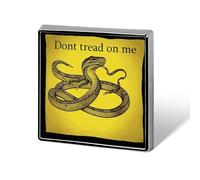 Épingles carrées en métal avec inscription « Don't Tread on Me » pour sacs à dos ou revers - Accessoire de Saint-Valentin