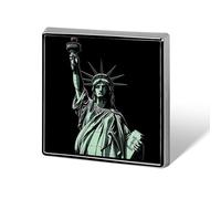 Épingles carrées en métal avec motif statue de la Liberté - Badge brooceh carré pour sacs à dos ou revers - Épingle de Saint-Valentin - Accessoire de revers - 1,8 x 1,8 cm - Aluminium et alliage