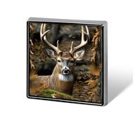 Épingles carrées en métal camouflage imprimé cerf carré brooceh pour sacs à dos ou revers, épingle de Saint-Valentin, accessoire de revers, 1,8 x 1,8 cm, aluminium, alliage d'aluminium