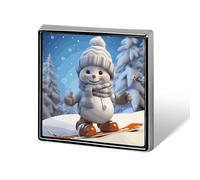 Épingles carrées en métal en forme de champignon géant pour costumes, sacs à dos et chapeaux, accessoire de revers, Square, Aluminium, Alliage d'aluminium