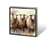 Épingles carrées vintage en métal blanc nautique pour costumes, sacs à dos et chapeaux, accessoire de revers, Square, Aluminium, Alliage d'aluminium