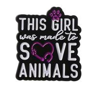 Épingles colorées en émail Slogan pour encourager le bien-être des animaux et les réalisations créatives, Normale, Métal non précieux