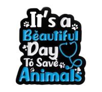 Épingles colorées en émail Slogan pour encourager le bien-être des animaux et les réalisations créatives, Normale, Métal non précieux