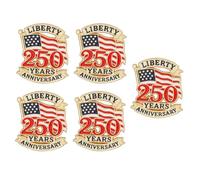 Épingles commémoratives en métal pour le 250e anniversaire de mariage des Américains de 1776 - Designs élégants pour événements spéciaux officiels, One Size, Comme décrit