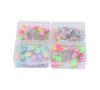 Epingles Couture Tête Plate Epingle Tête Fleurs 300pcs Aiguille de Tête Ronde avec des Cas Transparents pour la Confection de Bijoux Composants de Fleurs Décoration Florale(#2)