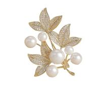 Épingles De Col Pour Dames Lot de 2 broches col en perles for femmes, élégantes, métal, for vêtements féminins