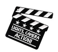 Épingles de film - Broche créative Clapperboard, lumineux Badge de revers à l'action de la caméra | Pin de voyage de film en métal durable pour les sacs d'épaule sacs Vestes Poignées Accessoire décora