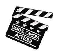 Épingles de film, broche de film,Lights Camera Action ClapperBoard Pins - Accessoire de broche de revers de voyage en métal pour les poignées, les vêtements et le bandoulière, Se référer à la