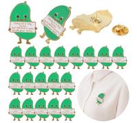 Épingles de motivation en alliage de zinc, cadeaux de collègues pour l'inspiration, 20 épingles à cornichon amusantes en émail pour l'appréciation des employés