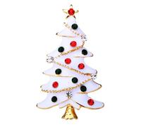 Épingles de sapin de Noël avec strass, broches de Noël pour femmes | Épingles de pull festifs | Broche en strass robuste, épingles de Noël pour les fêtes, Consulte la descripción, Matériel (métal