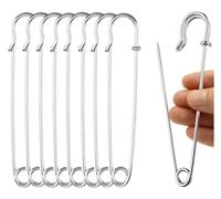 Épingles de sûreté 10cm, Trombone, Outil Couture, Bricolage, Aiguilles en métal argenté, Grande épingle, Accessoires Broche, 30/50 pièces pour vêtements, Artisanat, Couture(30pcs)
