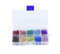 épingles de sûreté， 300/600 pièces en 10 couleurs, épingles à calebasse avec boîte, marqueurs de mailles en métal, épingles à bulbe for travaux manuels, épingles de sûreté en calebasse for tricot(22mm