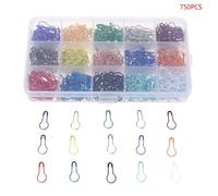 Épingles De Sûreté En Métal En Forme De Gourde, 750 Pièces/Boîte, Épingle De Sécurité, Clips, Marqueur De Point De Tricot, Épingle D'étiquette, Livraison Directe