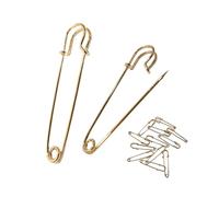 Épingles de Sûreté, Épingle de Sécurité Écossaise, Épingle de Sécurité pour Manteau ou Écharpe, Épingle de Sécurité pour Vêtements, Grande Épingle de Sécurité, (65 mm, Doré - 12 Unités)