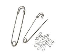 Épingles de Sûreté, Épingle de Sécurité Écossaise, Épingle de Sécurité pour Manteau ou Écharpe, Épingle de Sécurité pour Vêtements, Grande Épingle de Sécurité, (50 mm, Argent - 25 Unités)