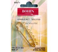 Epingles De Sûreté Kilt Volute 51mm Dorée